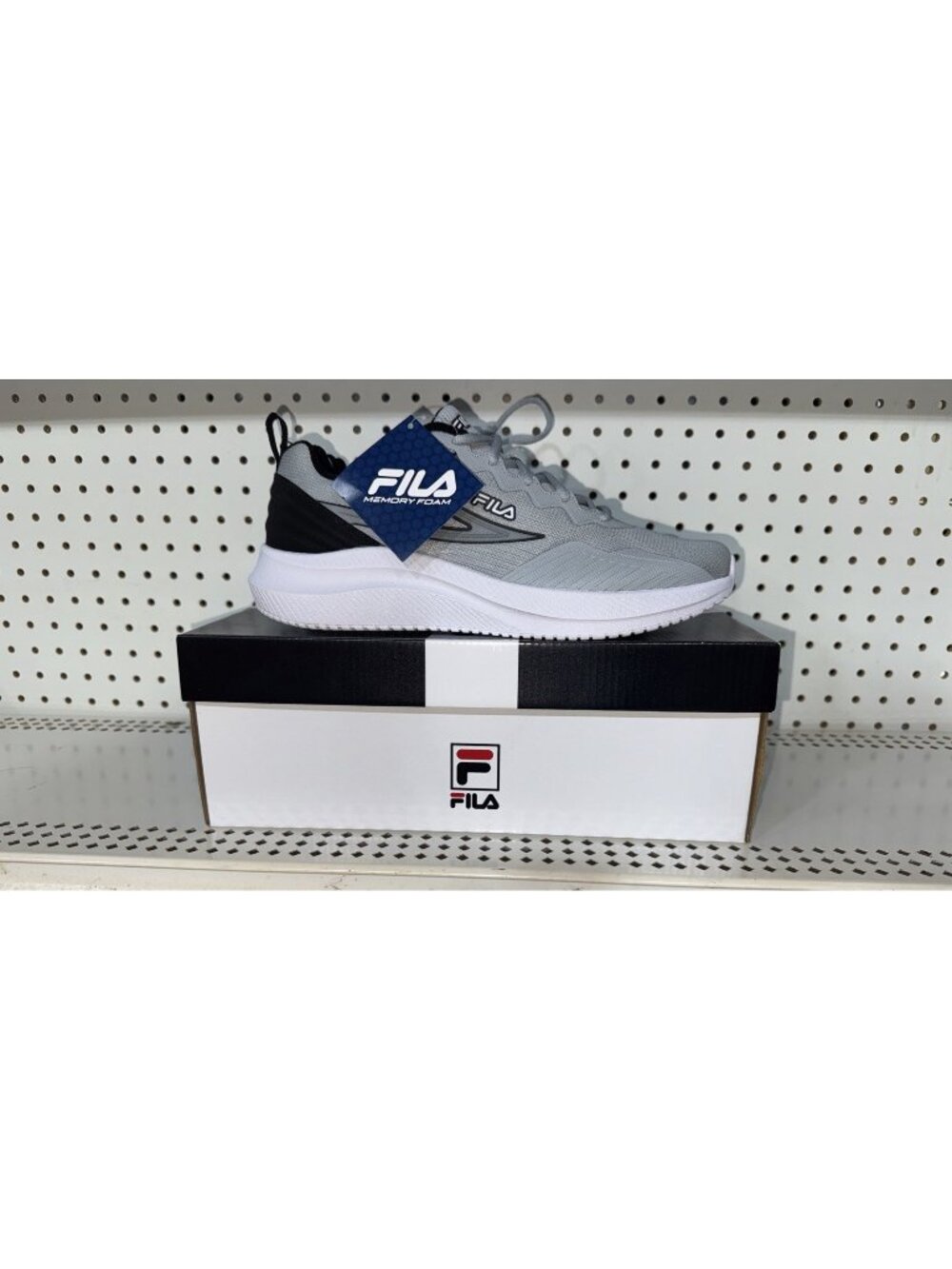 FILA Memory Primo-Forza Mens Athletic Running Shoes Size 10.5 Gray Black White